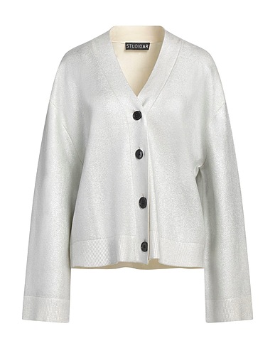 STUDIO AR Cardigan Silver 52% Viscose, 26% Polyester, 22% Nylon