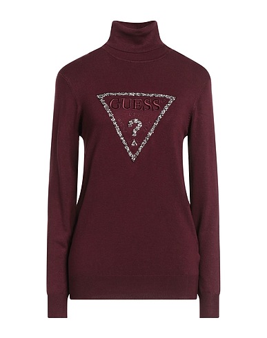 GUESS Polo neck Plum 82% Viscose, 16% Polyamide, 2% Elastane