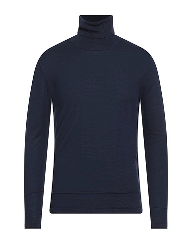 MESSAGERIE Polo neck PATRIZIO PISCAGLIA Navy blue 50% Wool, 50% Acrylic