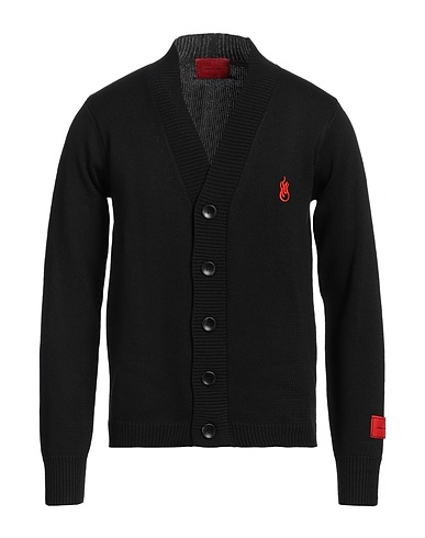 VISION OF SUPER Cardigan Black 50% Cotton, 50% Polyester