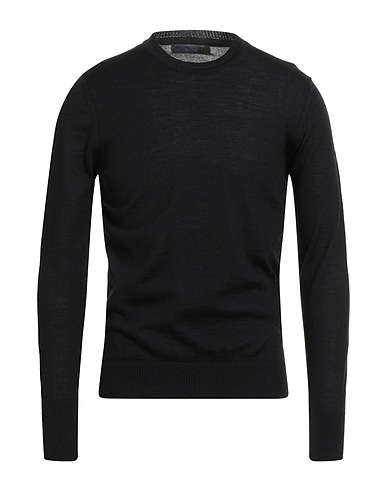 MESSAGERIE Pullover Noir 70% Laine mérinos, 30% Acrylique