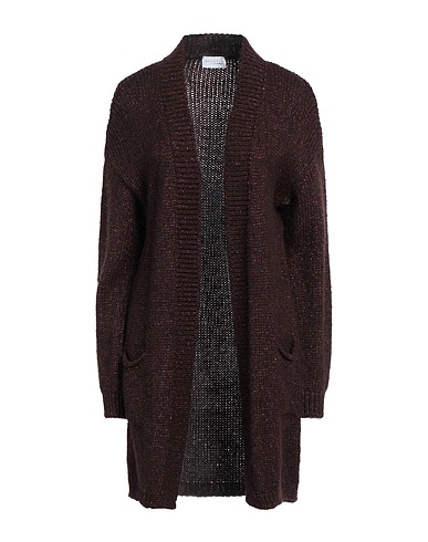 NENETTE Cardigan TOUS LES JOURS Chocolate brown 40% Acrylic, 20% Polyamide, 20% Polyester, 13% Wool, 7% Alpaca wool