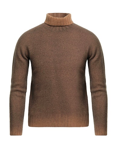 ARAGONA Polo neck Brown 85% Wool, 15% Cashmere