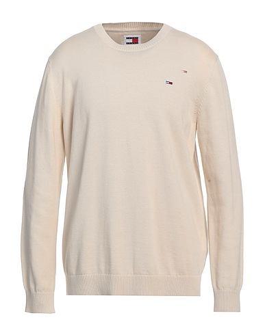 TOMMY JEANS Jumper Cream 100% Cotton