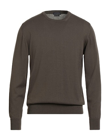 BALLANTYNE Jumper Khaki 100% Cotton