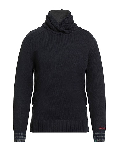 SCOTCH & SODA Polo neck Midnight blue 75% Acrylic, 12% Nylon, 8% Wool, 5% Polyester