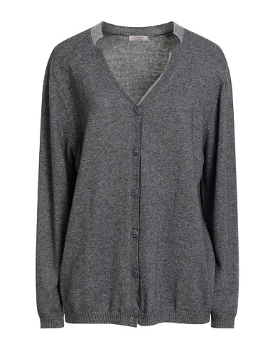 DENNY CASHMERE Cardigan Grey 47% Merino Wool, 30% Viscose, 15% Polyamide, 8% Cashmere