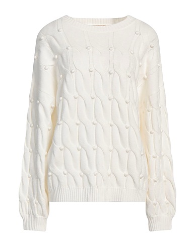 WHITE WISE Jumper Cream 51% Viscose, 28% Polyester, 21% Nylon