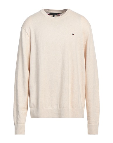TOMMY HILFIGER Pullover Beige 92% Pima-Baumwolle, 8% Kaschmir, Elastan