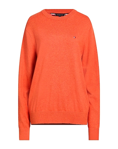 TOMMY HILFIGER Pullover Orange 92% Pima-Baumwolle, 8% Kaschmir, Elastan