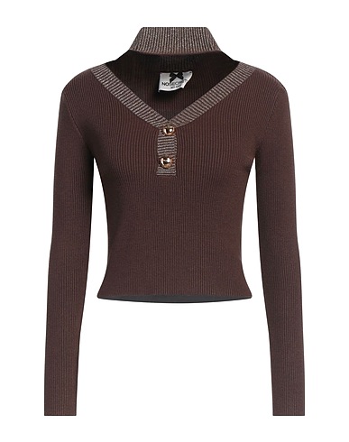 NO SECRETS Polo neck Brown 51% Viscose, 29% Polyester, 20% Polyamide