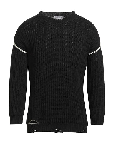 DANIELE ALESSANDRINI HOMME Jumper Black 70% Wool, 25% Polyamide, 5% Other Fibres