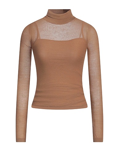 MAX MARA Polo neck Camel 100% Virgin Wool