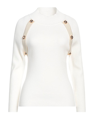 NO SECRETS Polo neck White 51% Viscose, 29% Polyester, 20% Polyamide