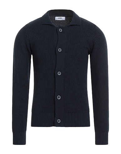 EREDI DEL DUCA Cardigan Midnight blue 50% Wool, 50% Acrylic