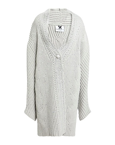 NO SECRETS Cardigan Light grey 60% Cotton, 40% Acrylic