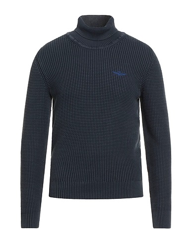 AERONAUTICA MILITARE Turtleneck CRISTIANO DI THIENE Navy 100% Cotton