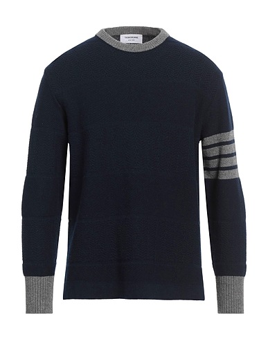 THOM BROWNE Pullover Blu navy 100% Lana Vergine