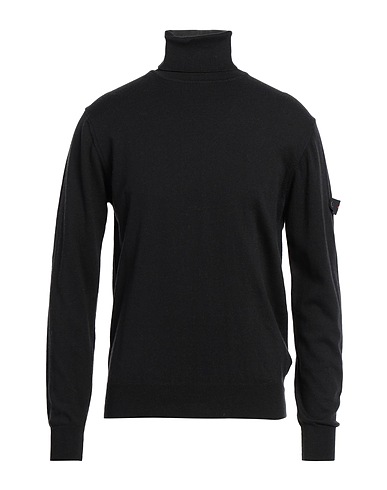 PEUTEREY タートルネック ブラック コットン 85% / ウール 15%