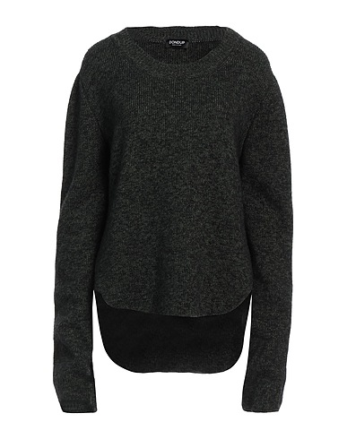 DONDUP Jumper Dark green 34% Wool, 25% Polyamide, 18% Viscose, 15% Alpaca wool, 8% Cashmere