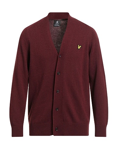 LYLE & SCOTT Cardigan VINTAGE Burgundy 35% Polyamide, 30% Viscose, 30% Wool, 5% Cashmere