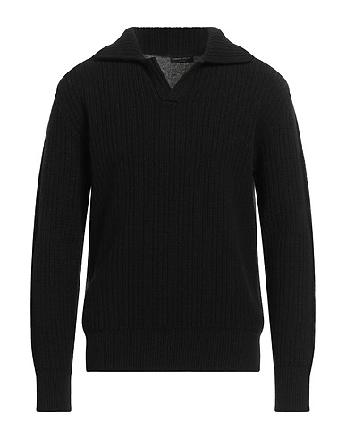 ROBERTO COLLINA Pullover Schwarz 90% Wolle, 10% Kaschmir