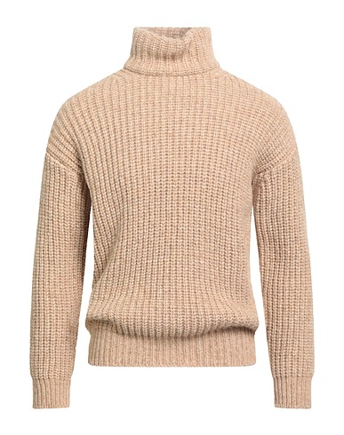 ROBERTO COLLINA Polo neck Beige 68% Baby alpaca wool, 22% Nylon, 10% Wool