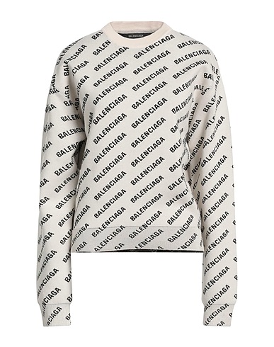 BALENCIAGA Jumper White 40% Cotton, 27% Wool, 22% Polyester, 10% Polyamide, 1% Elastane