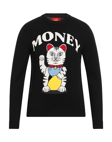 SOCKS BURGER AND FRIES Jumper Black 50% Wool, 30% Polyamide, 20% Acrylic