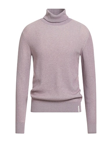 BROOKSFIELD Polo neck Lilac 50% Cotton, 20% Wool, 15% Viscose, 10% Polyamide, 5% Cashmere