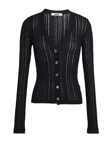 GRIFONI Cardigan Black 100% Virgin Wool