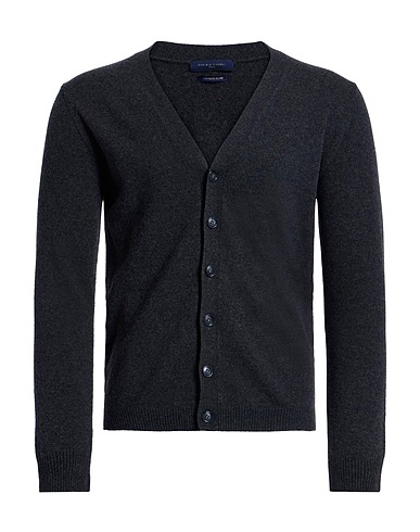 DANIELE FIESOLI Cardigan Charcoal 90% Merino Wool, 10% Cashmere