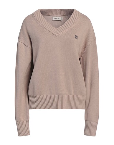 CALVIN KLEIN JEANS Πουλόβερ Χρώμα της άμμου 100% Βαμβάκι