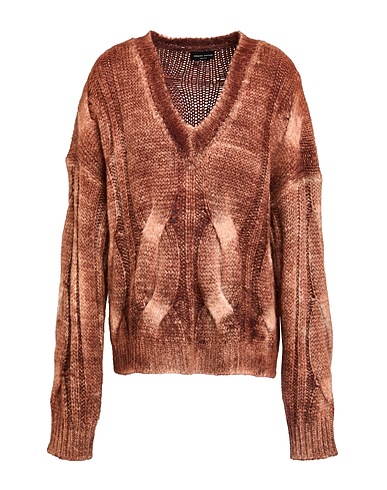 ROBERTO COLLINA Jumper Brown 68% Baby alpaca wool, 22% Nylon, 10% Wool