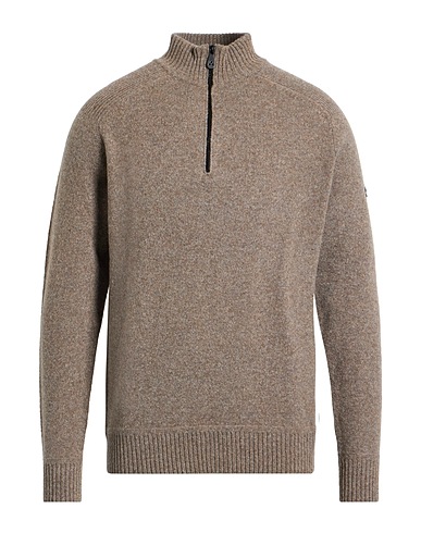 PEUTEREY Jumper with zip Khaki 80% Wool, 20% Polyamide