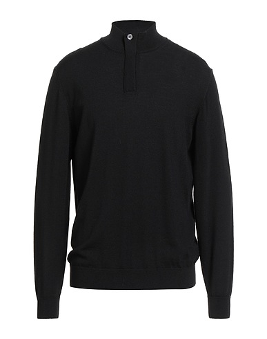 DANIELE FIESOLI Polo neck Black 100% Merino Wool