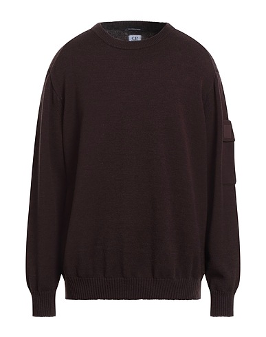 C.P. COMPANY Jumper Dark brown 88% Virgin Wool, 12% Polyester
