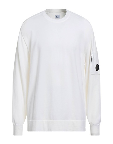 C.P. COMPANY Sweater White 88% Virgin Wool, 12% Polyester