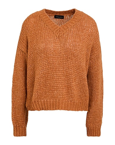 ROBERTO COLLINA Jumper Camel 68% Baby alpaca wool, 22% Nylon, 10% Wool