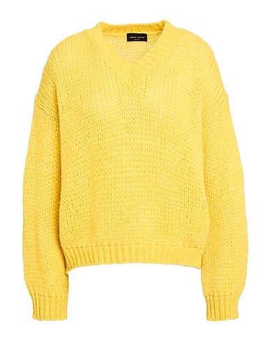 ROBERTO COLLINA Jumper Yellow 68% Baby alpaca wool, 22% Nylon, 10% Wool