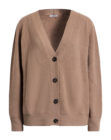 PESERICO Cardigan Khaki 60% Virgin Wool, 17% Silk, 13% Viscose, 9% Cashmere, 1% Polyester