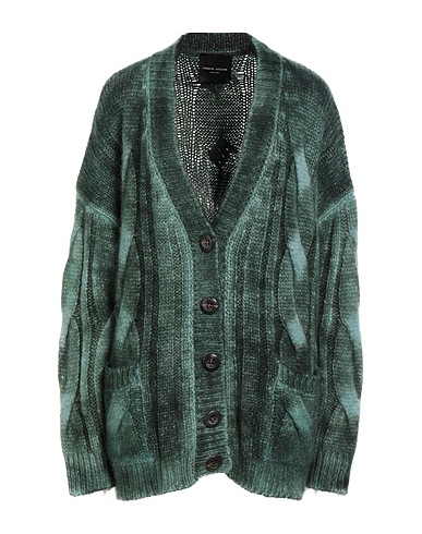 ROBERTO COLLINA Cardigan Dark green 68% Baby alpaca wool, 22% Nylon, 10% Wool