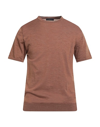 DANIELE FIESOLI Jumper Brown 100% Merino Wool