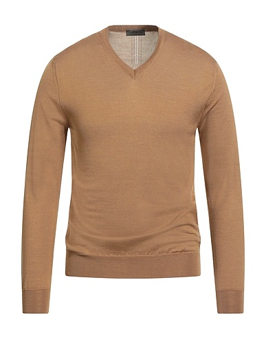 +39 MASQ Pullover Cammello 70% Lana, 30% Seta