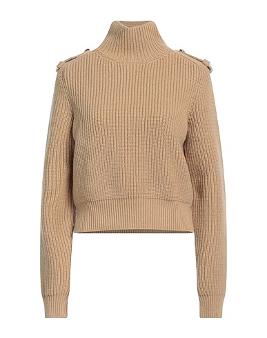 CHLOÉ Polo neck Sand 87% Wool, 10% Cashmere, 2% Polyamide, 1% Elastane