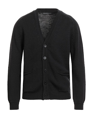 DANIELE FIESOLI Strickjacke LAB Schwarz 100% Merinowolle