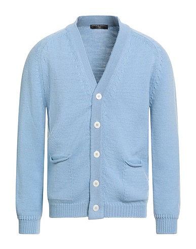 DANIELE FIESOLI Cardigan LAB Sky blue 100% Merino Wool