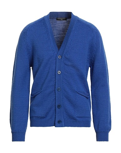 DANIELE FIESOLI Cardigan LAB Blu 100% Lana Merino