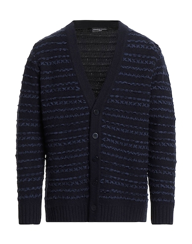 DANIELE FIESOLI Cardigan LAB Midnight blue 82% Merino Wool, 10% Polyamide, 8% Cashmere