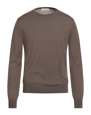 ARNALDO ADIANSI Pullover Marrone 100% Lana Merino